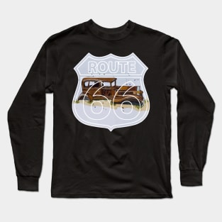 1932 Car along Route 66 in the Petrfied Woods National Park- WelshDesigns Long Sleeve T-Shirt